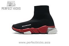 Balenciaga Speed Clear Sole Sneaker Black Red