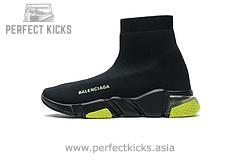 Balenciaga Speed Clear Sole Sneaker Black Yellow Fluo