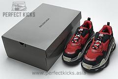 483513 W06E1 1006 Balenciaga Triple S Black Red Grey - Image 4