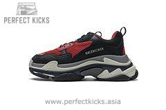 483513 W06E1 1006 Balenciaga Triple S Black Red Grey
