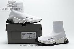 Balenciaga Speed Clear Sole Sneaker White Black - Image 6