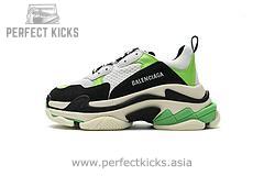 483513 W06E1 1008 Balenciaga Triple S White Green