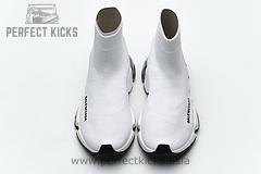 Balenciaga Speed Clear Sole Sneaker White Black - Image 4