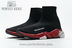 Balenciaga Speed Clear Sole Sneaker Black Red - Image 10