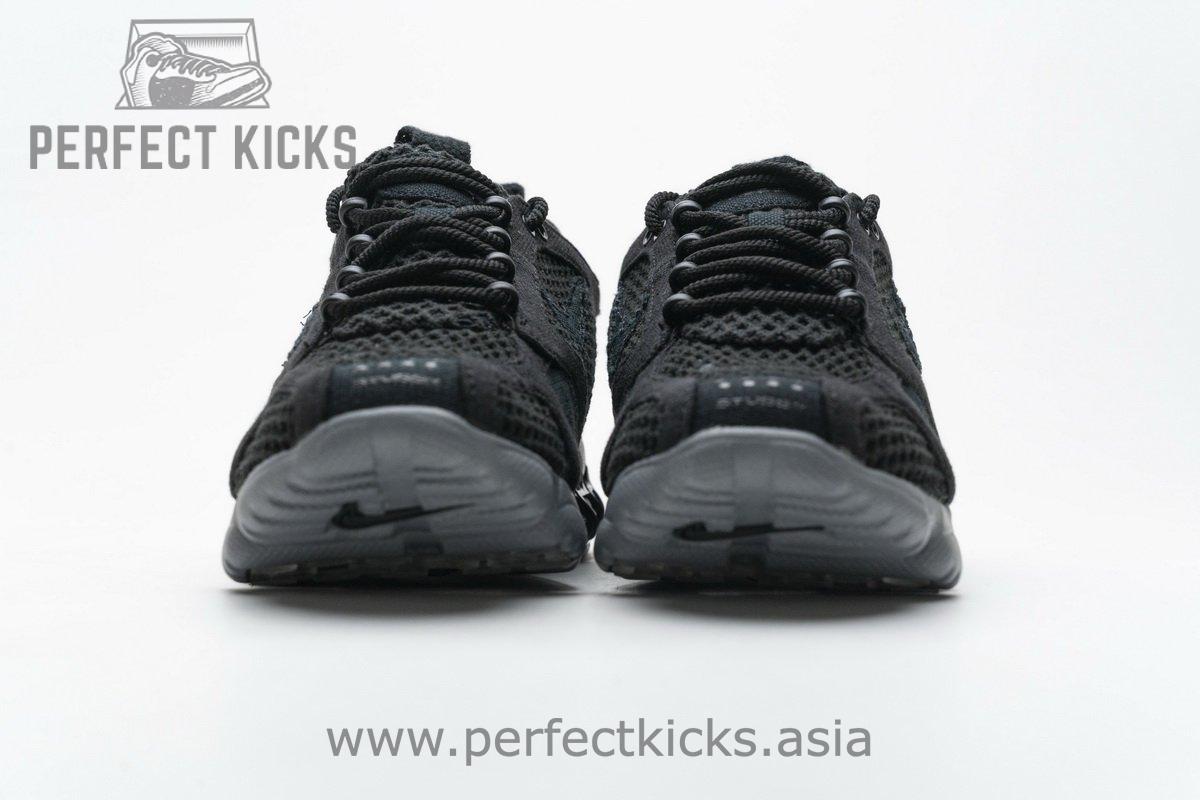 CQ5486-001 Stussy x Nike Air Zoom Spiridon Cage 2 Black Cool Grey - Image 4