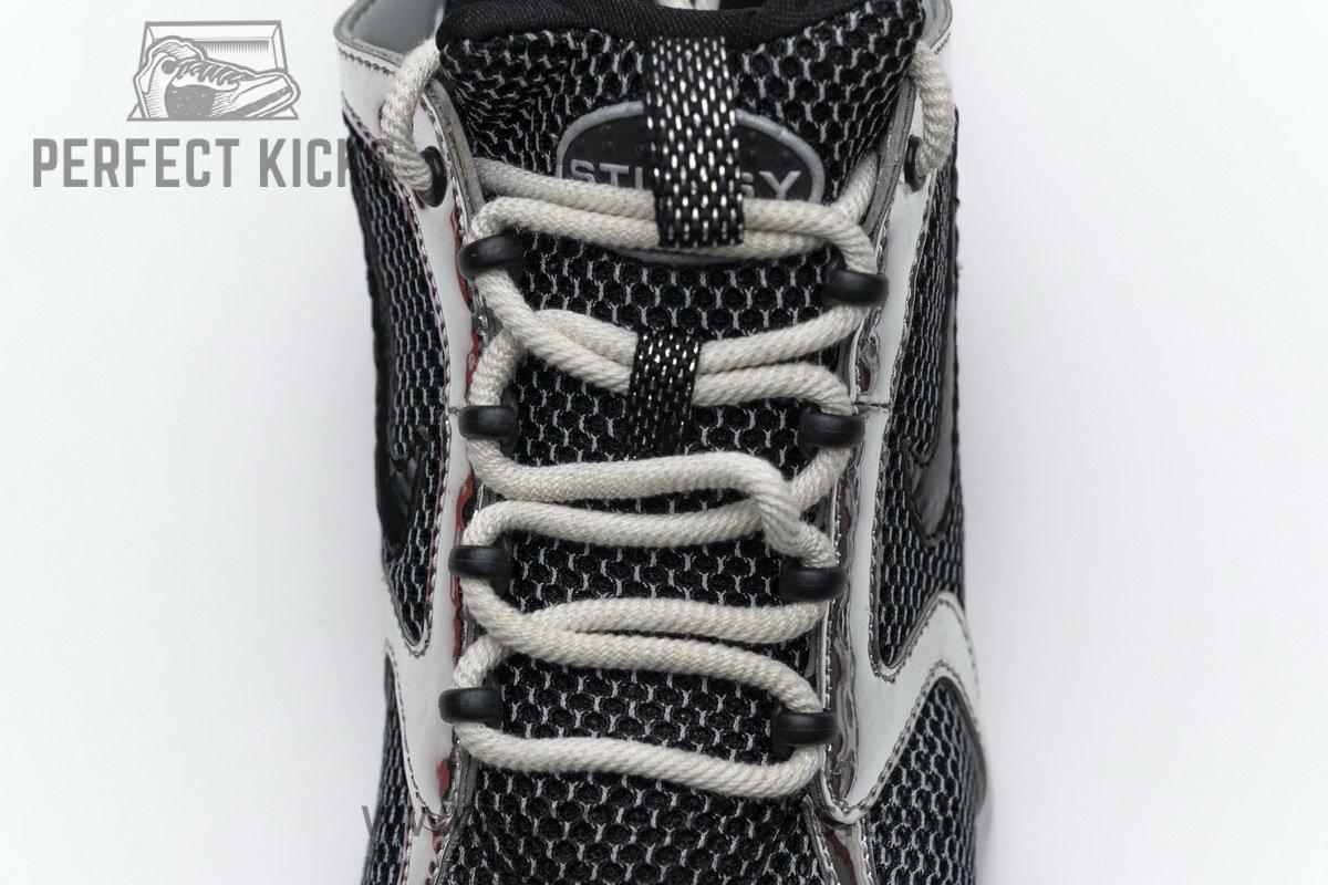 CU1854-001 Stussy x Nike Air Zoom Spiridon Cage 2 Black Silver - Image 9