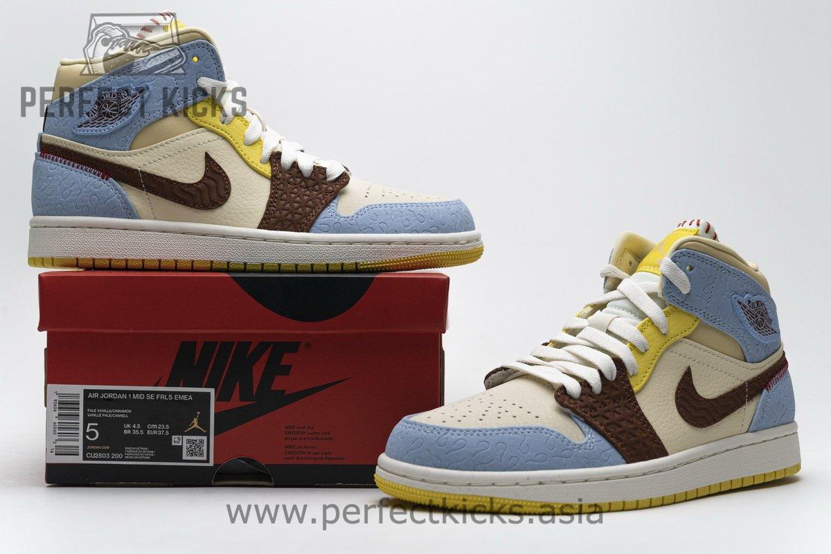 CU2803-200 Air Jordan 1 Mid SE “Maison Chateau Rogue Fearless” - Image 2