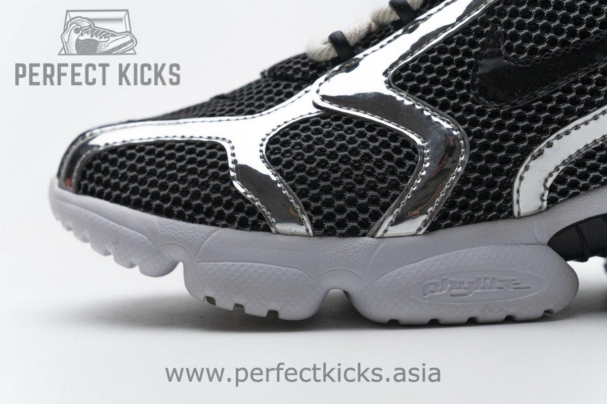 CU1854-001 Stussy x Nike Air Zoom Spiridon Cage 2 Black Silver - Image 11