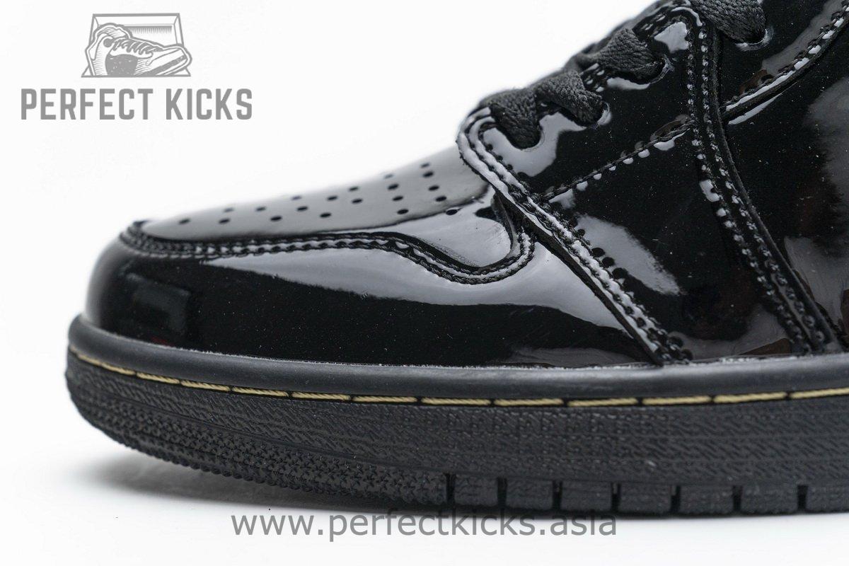 555088-032 Air Jordan 1 High OG Patent Black Metallic Gold - Image 10