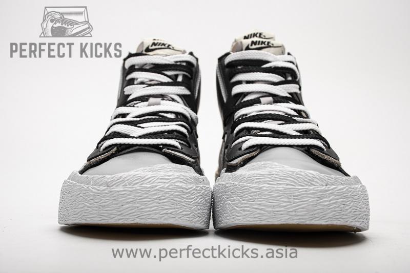 BV0072-002 Sacai x Nike Blazer Mid Black Grey - Image 3