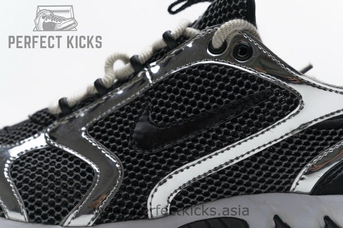 CU1854-001 Stussy x Nike Air Zoom Spiridon Cage 2 Black Silver - Image 8