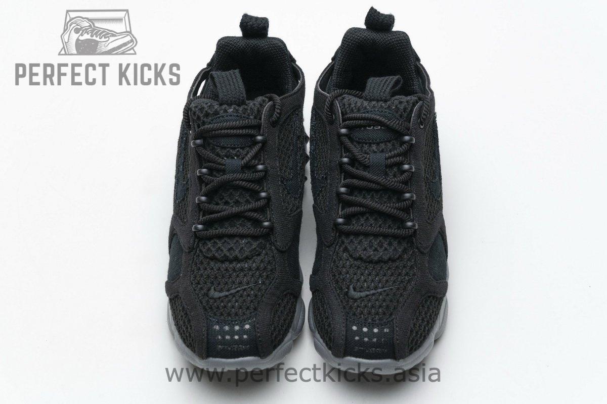 CQ5486-001 Stussy x Nike Air Zoom Spiridon Cage 2 Black Cool Grey - Image 6
