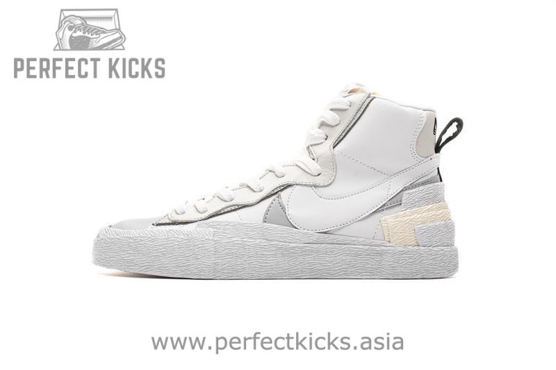 BV0072-100 Sacai x Nike Blazer Mid White Grey