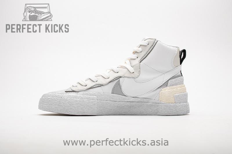 BV0072-100 Sacai x Nike Blazer Mid White Grey - Image 6
