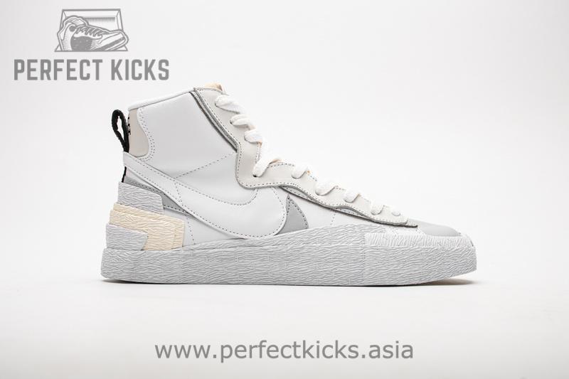 BV0072-100 Sacai x Nike Blazer Mid White Grey - Image 5