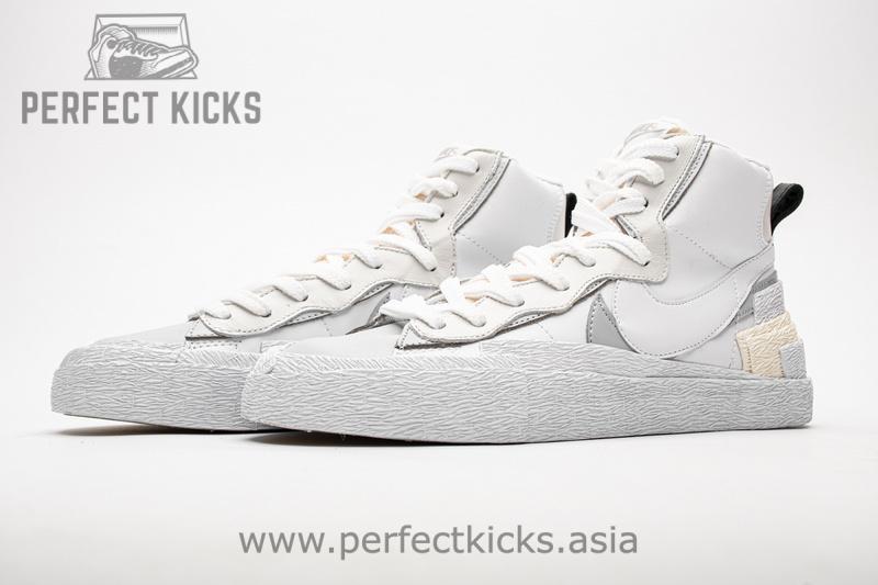 BV0072-100 Sacai x Nike Blazer Mid White Grey - Image 2