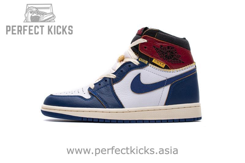 Union X Air Jordan 1 OG Hi Retro“Blue Toe” BV1300-146 - Image 6