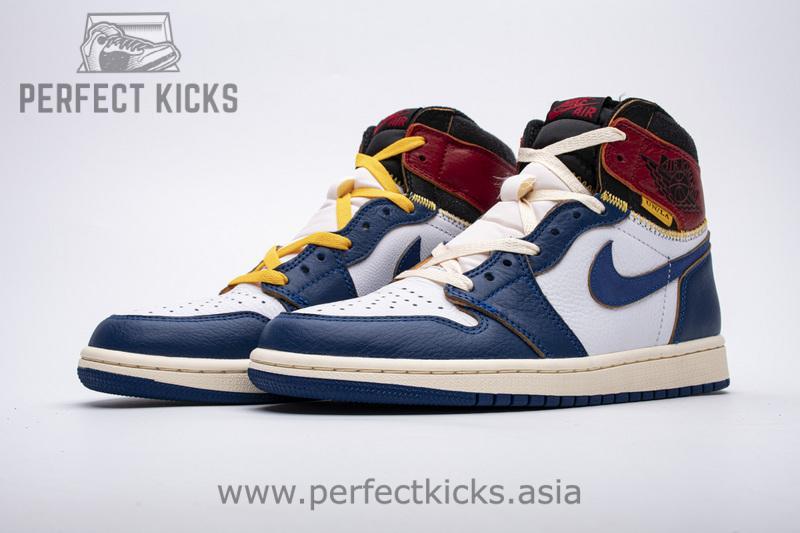 Union X Air Jordan 1 OG Hi Retro“Blue Toe” BV1300-146 - Image 2