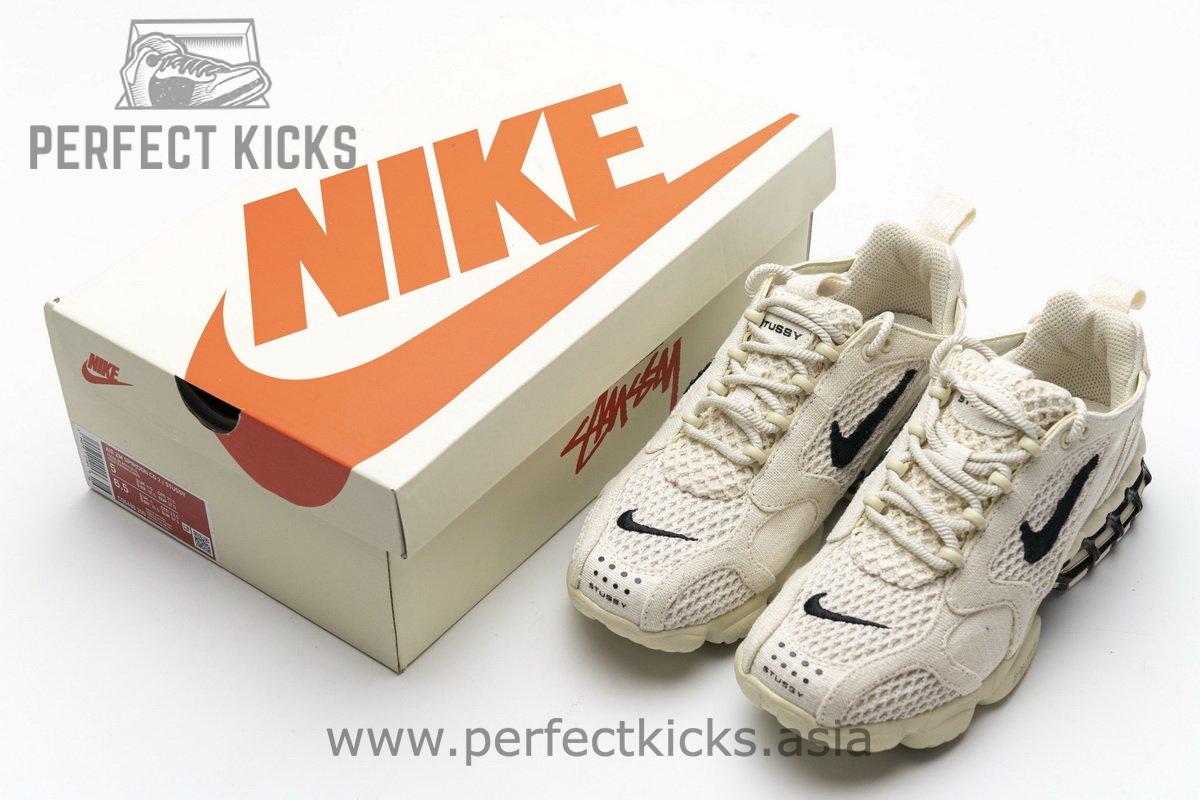 CQ5486-200 Stussy X Nike Air Zoom Spiridon Caged 2 Fossil - Image 3