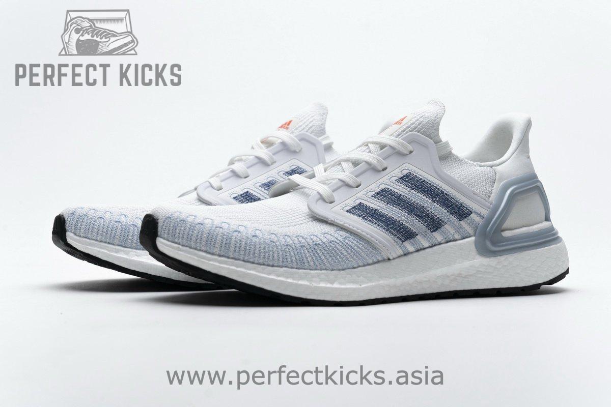 FY3454 adidas Ultra BOOST 20 White Light Blue - Image 6