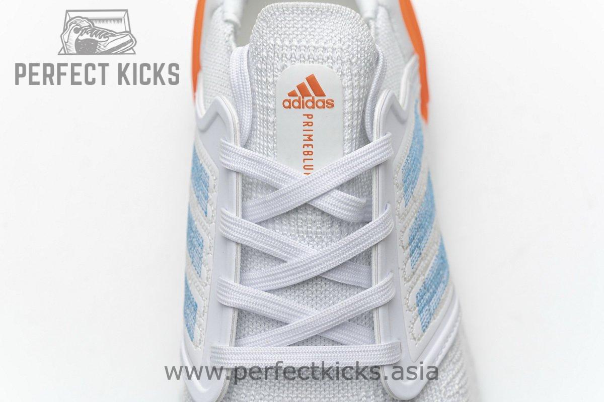 EG0768 adidas Ultra BOOST 20 Primeblue White Blue Orange - Image 12