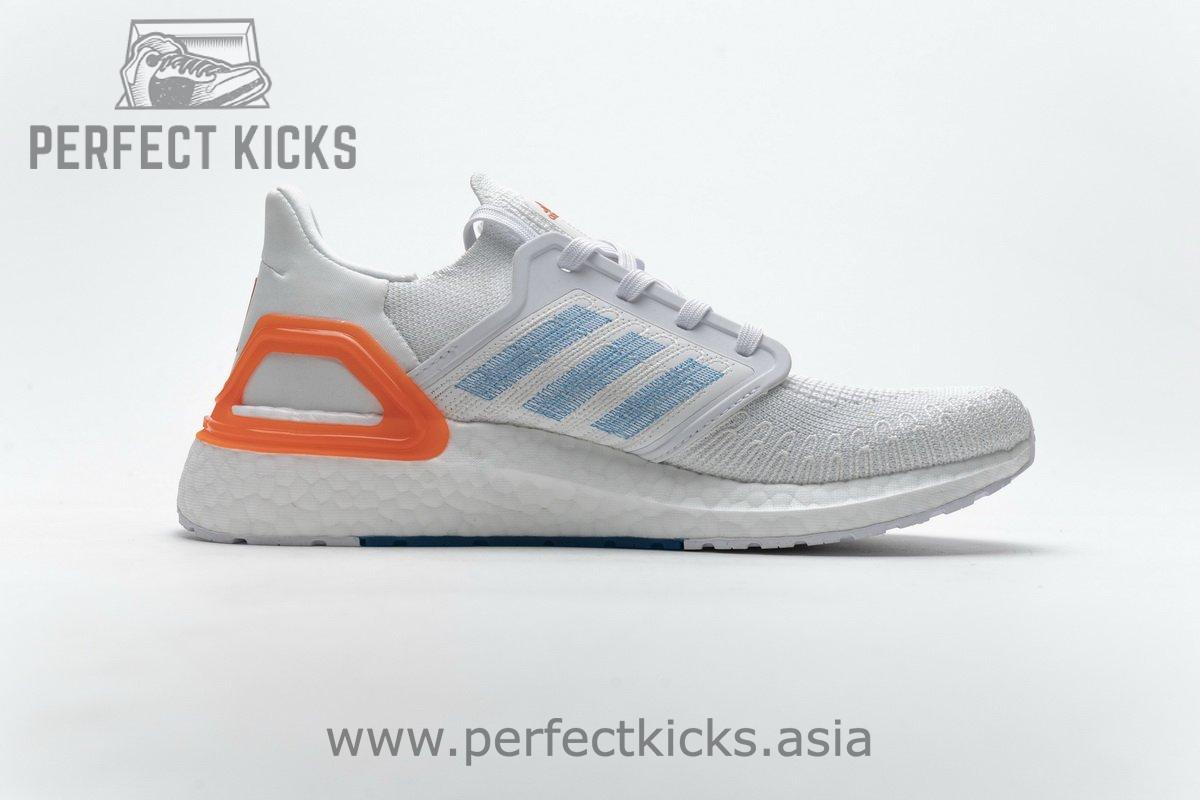 EG0768 adidas Ultra BOOST 20 Primeblue White Blue Orange - Image 14