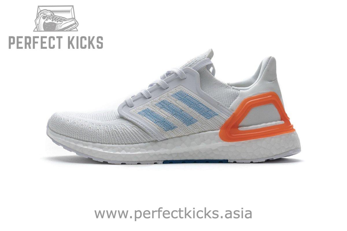 EG0768 adidas Ultra BOOST 20 Primeblue White Blue Orange - Image 16