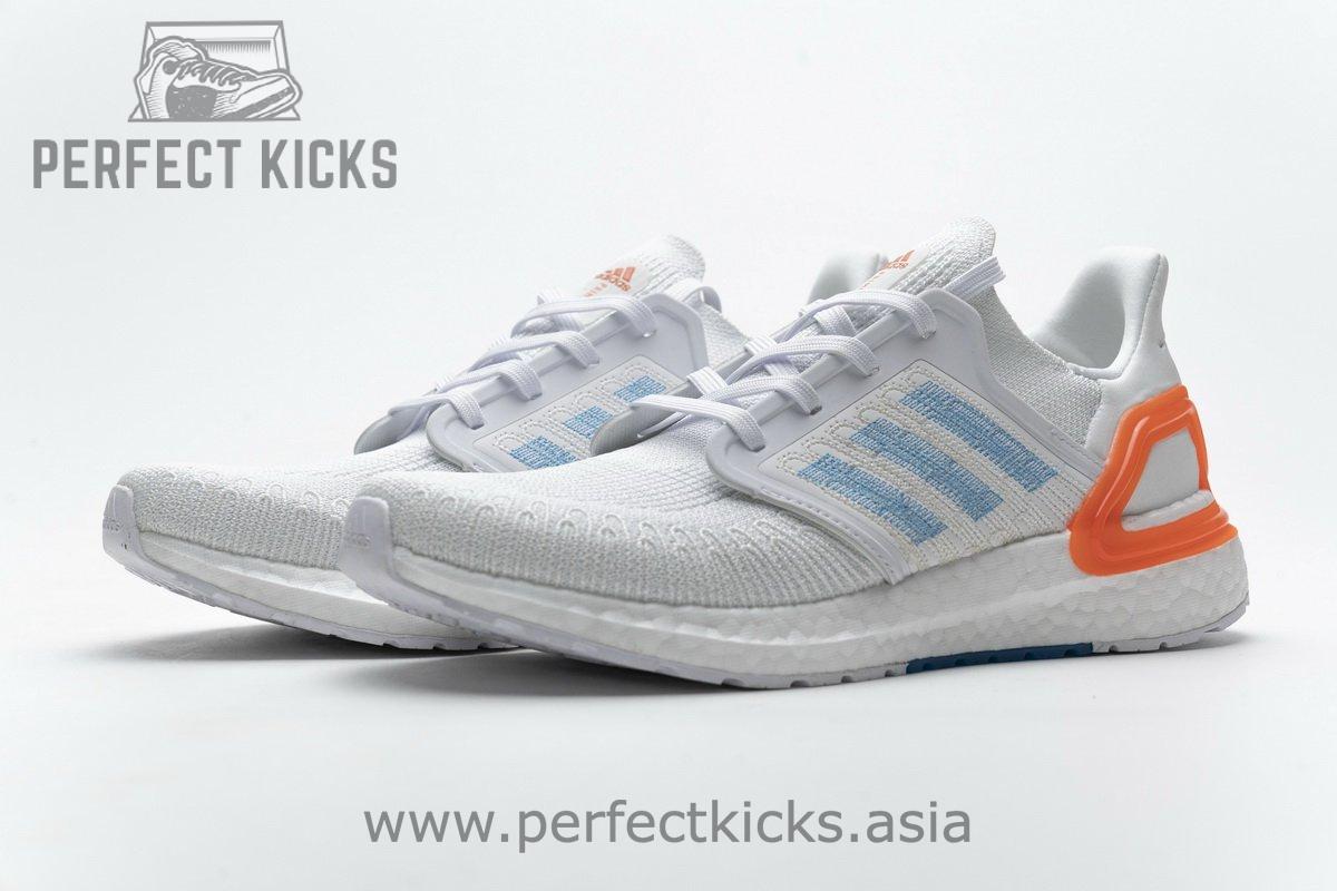 EG0768 adidas Ultra BOOST 20 Primeblue White Blue Orange - Image 6