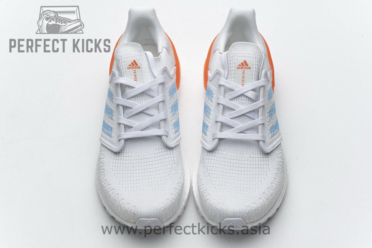 EG0768 adidas Ultra BOOST 20 Primeblue White Blue Orange - Image 5
