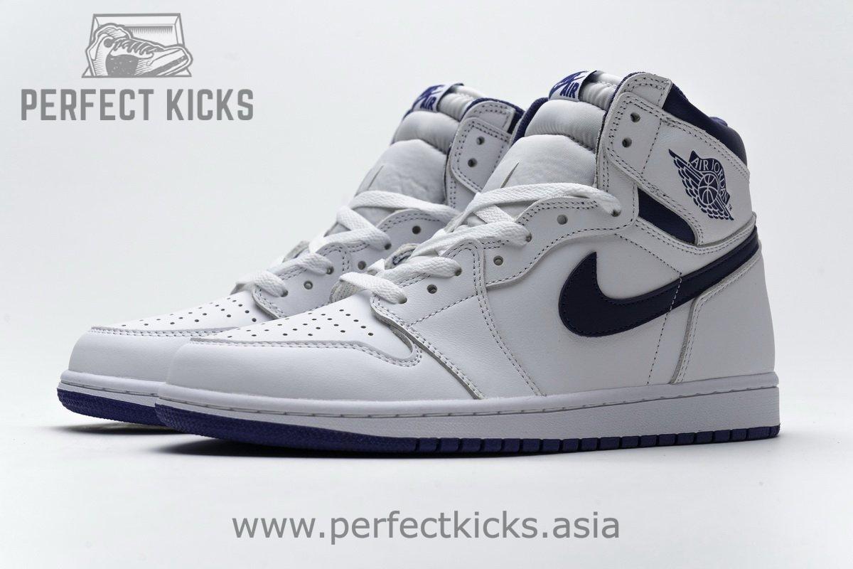 555088-115 Air Jordan 1 Retro High OG White Purple - Image 4