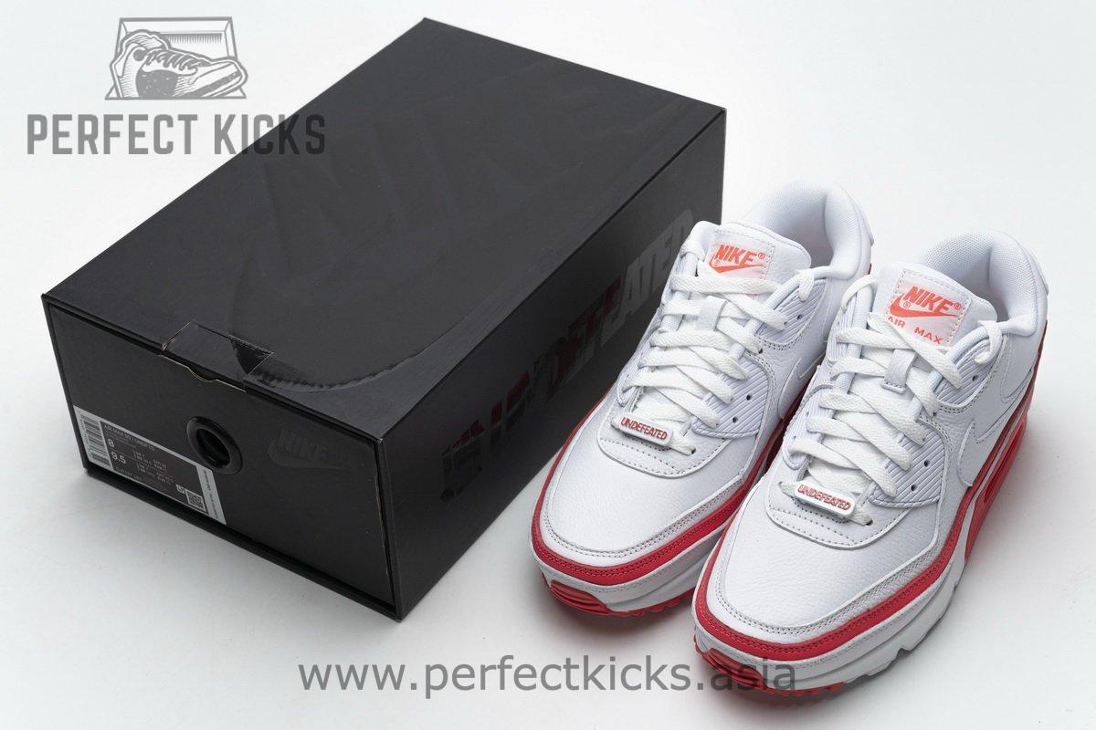 CJ7197-103 Undefeated x Nike Air Max 90 White Red - Image 2