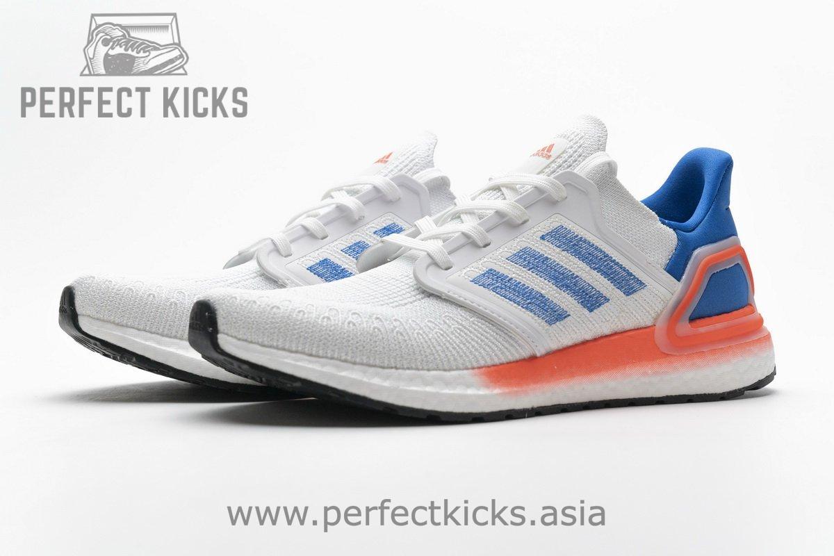 FY3453 adidas Ultra BOOST 20 White Blue - Image 4
