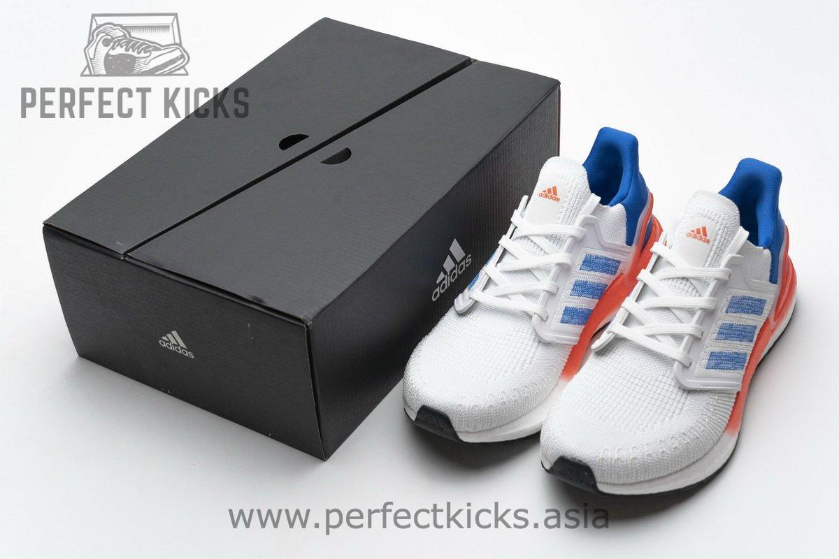 FY3453 adidas Ultra BOOST 20 White Blue - Image 2