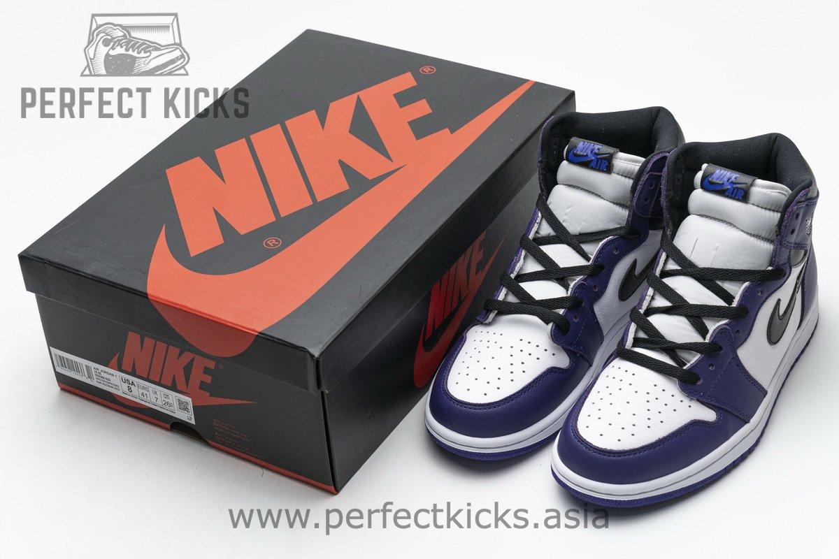 555088-500 Air Jordan 1 High OG “Court Purple” - Image 2