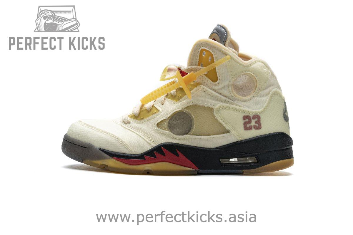 DH8565-100 OFF White x Air Jordan 5 Retro SP Sail