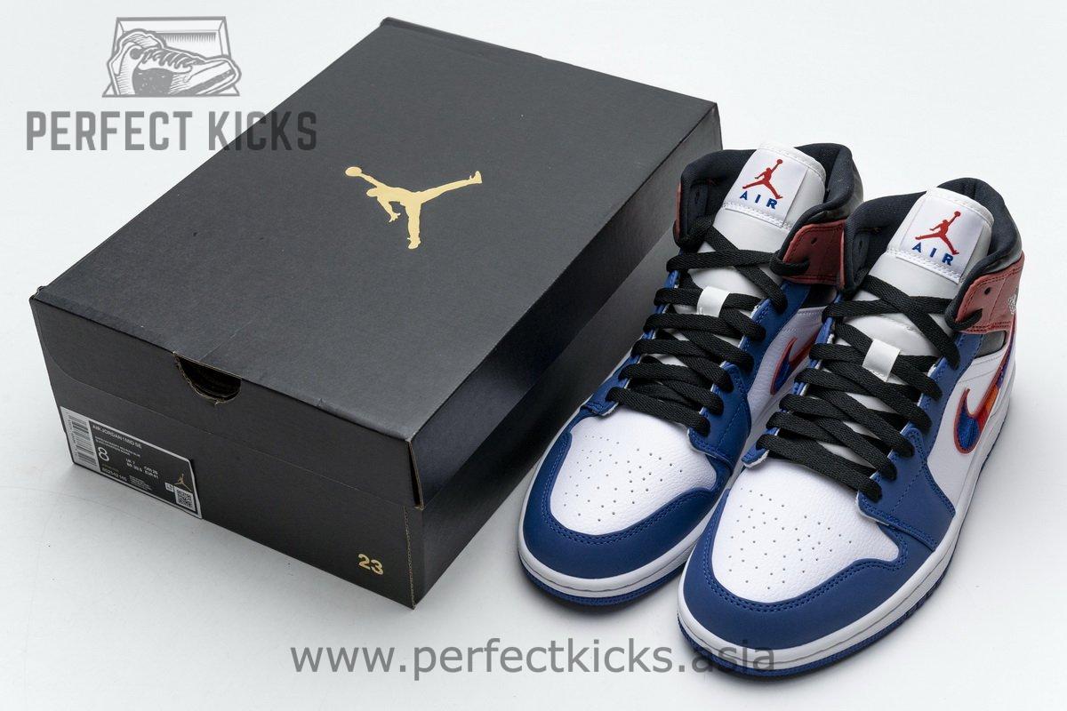 852542-146 Air Jordan 1 Mid SE “Multi-Color Swoosh” - Image 2