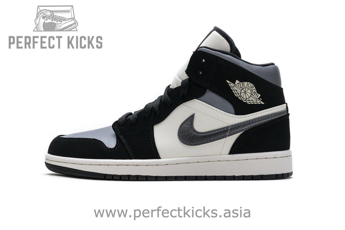 852542-011 Air Jordan 1 Mid Satin Grey - Image 14