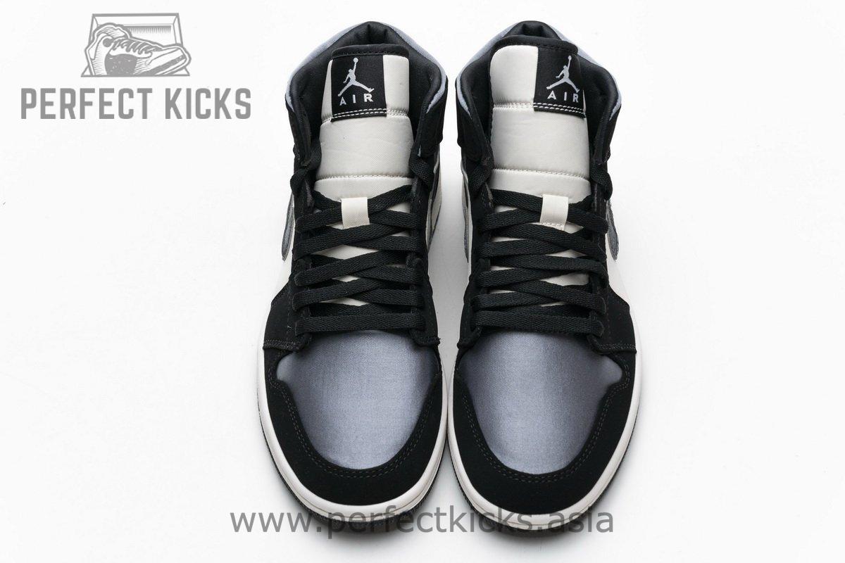 852542-011 Air Jordan 1 Mid Satin Grey - Image 4