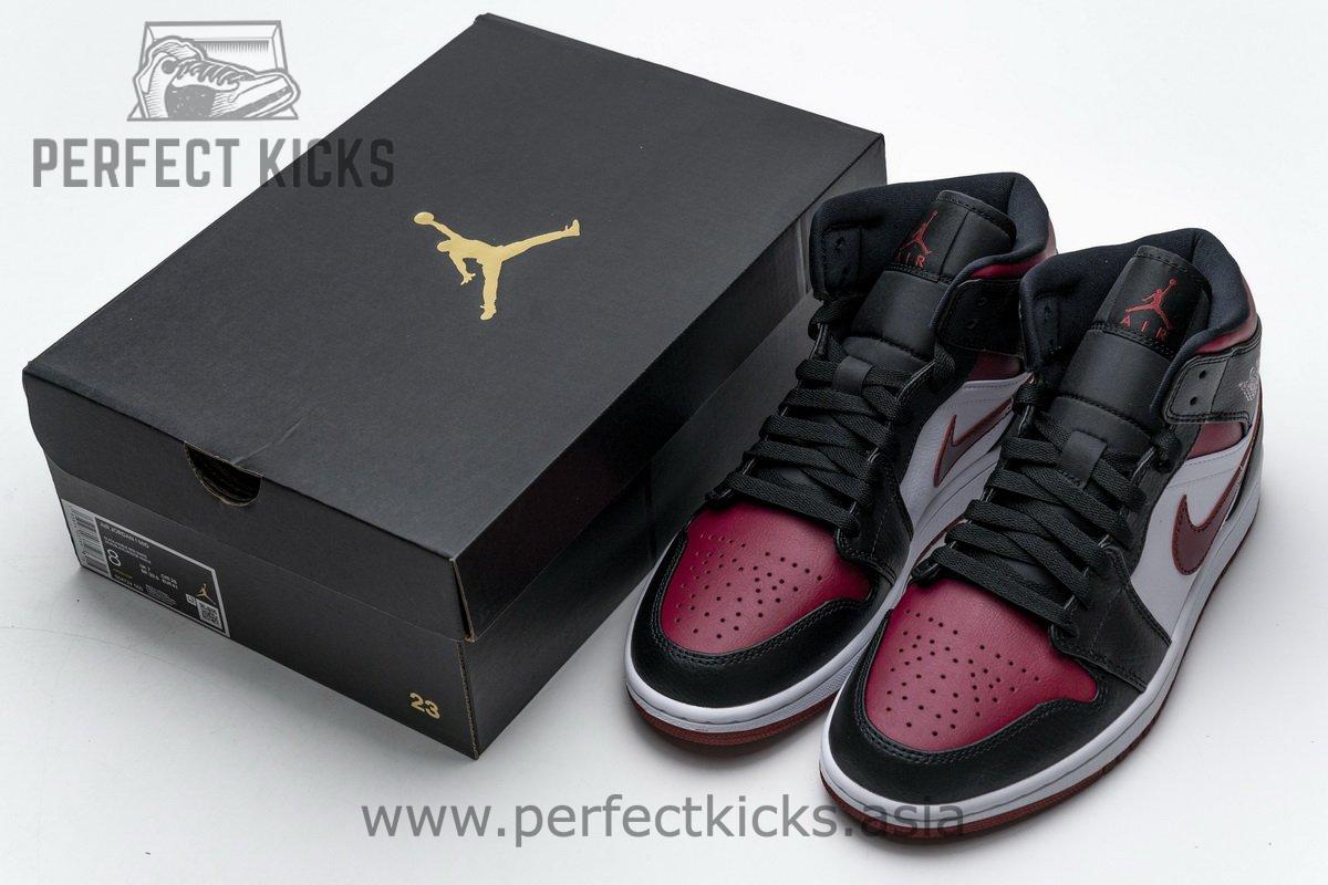 554724-066 Air Jordan 1 Mid Bred Toe - Image 2