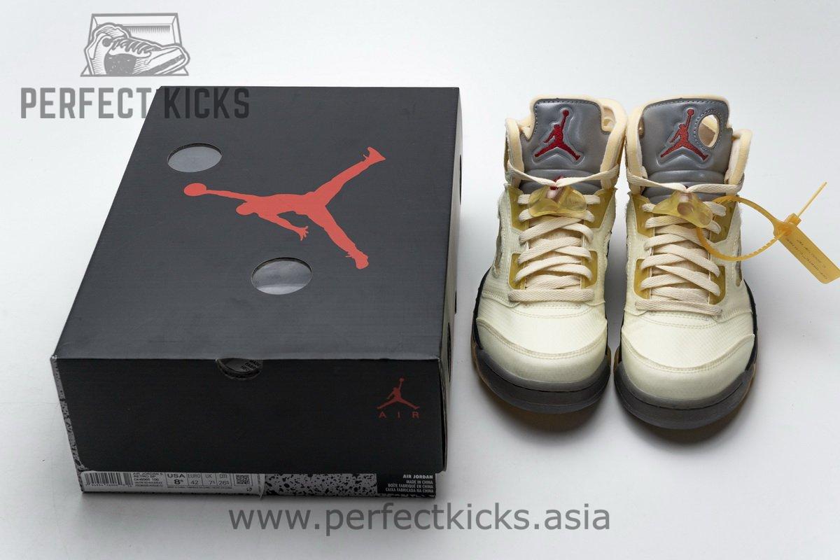 DH8565-100 OFF White x Air Jordan 5 Retro SP Sail - Image 3