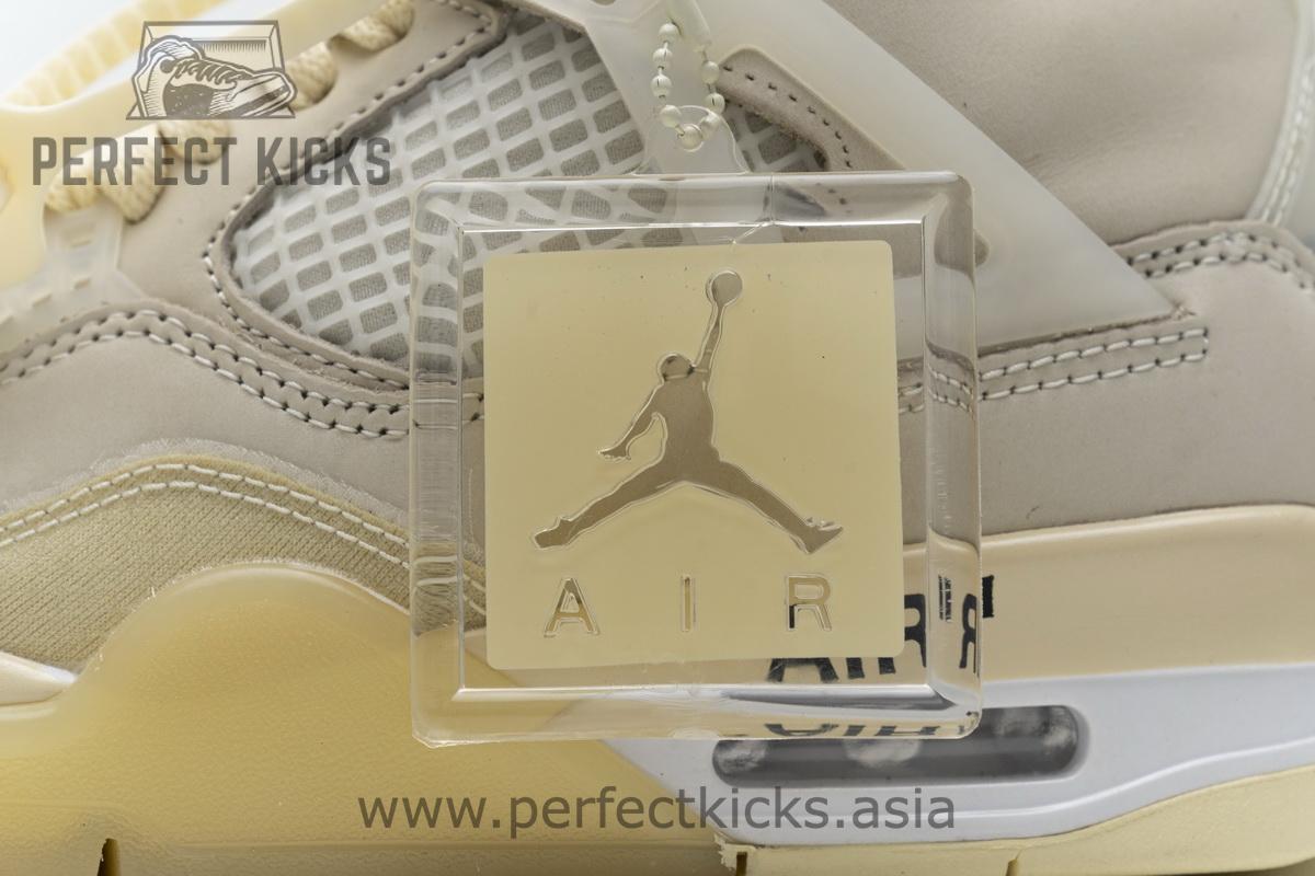 OFF White x Air Jordan 4 Sail - Image 9