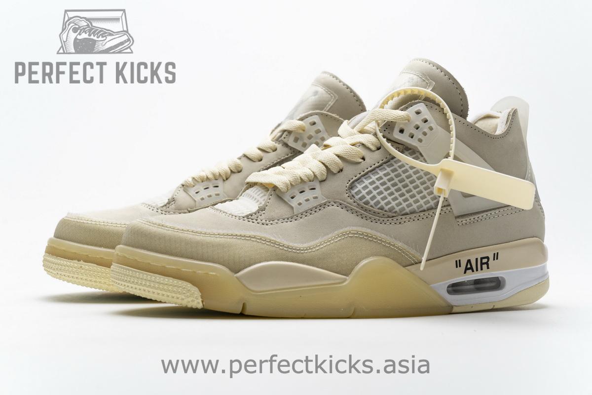 OFF White x Air Jordan 4 Sail - Image 6