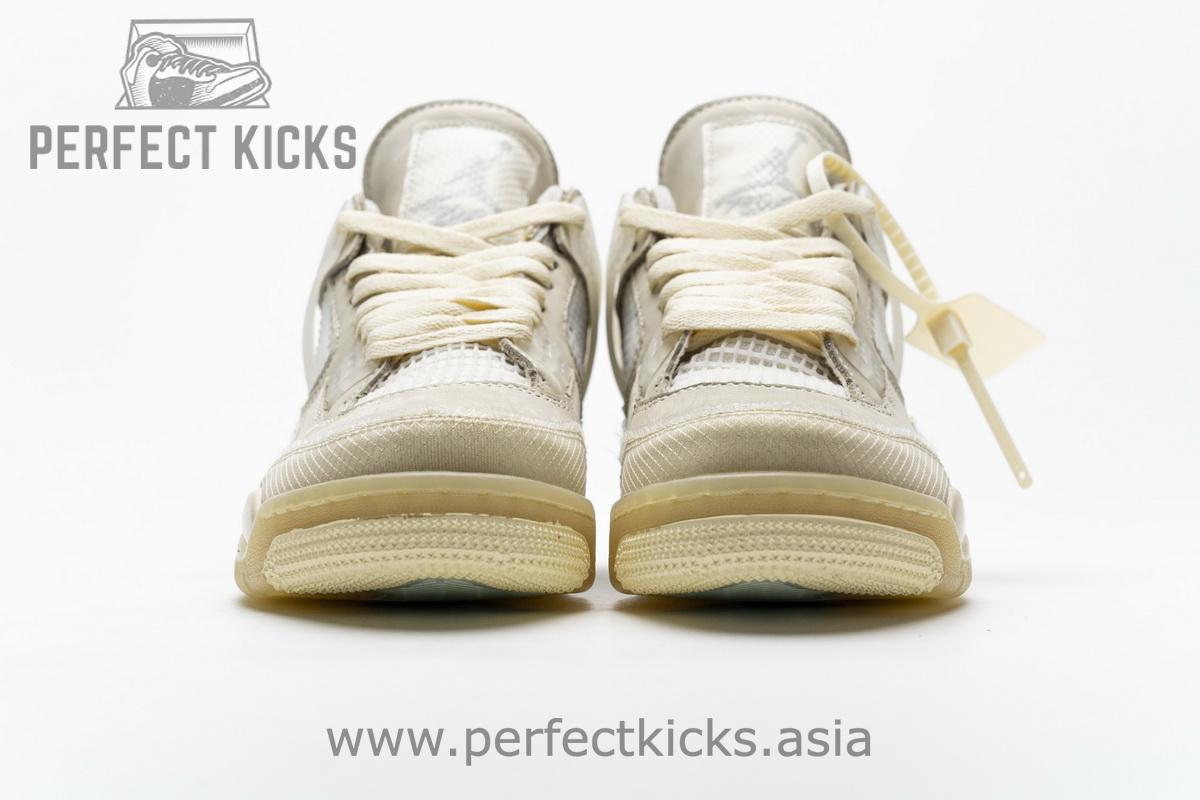 OFF White x Air Jordan 4 Sail - Image 5