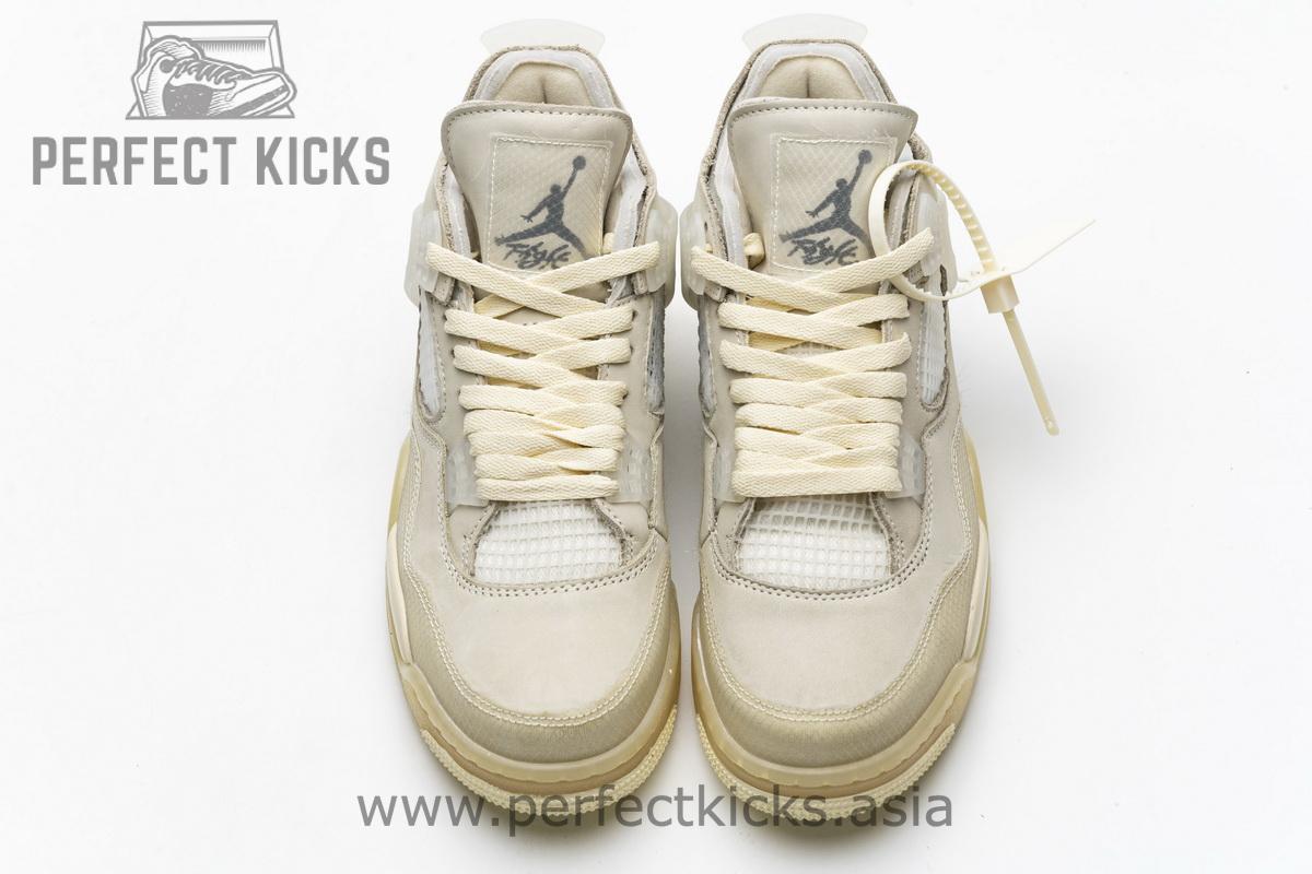 OFF White x Air Jordan 4 Sail - Image 4