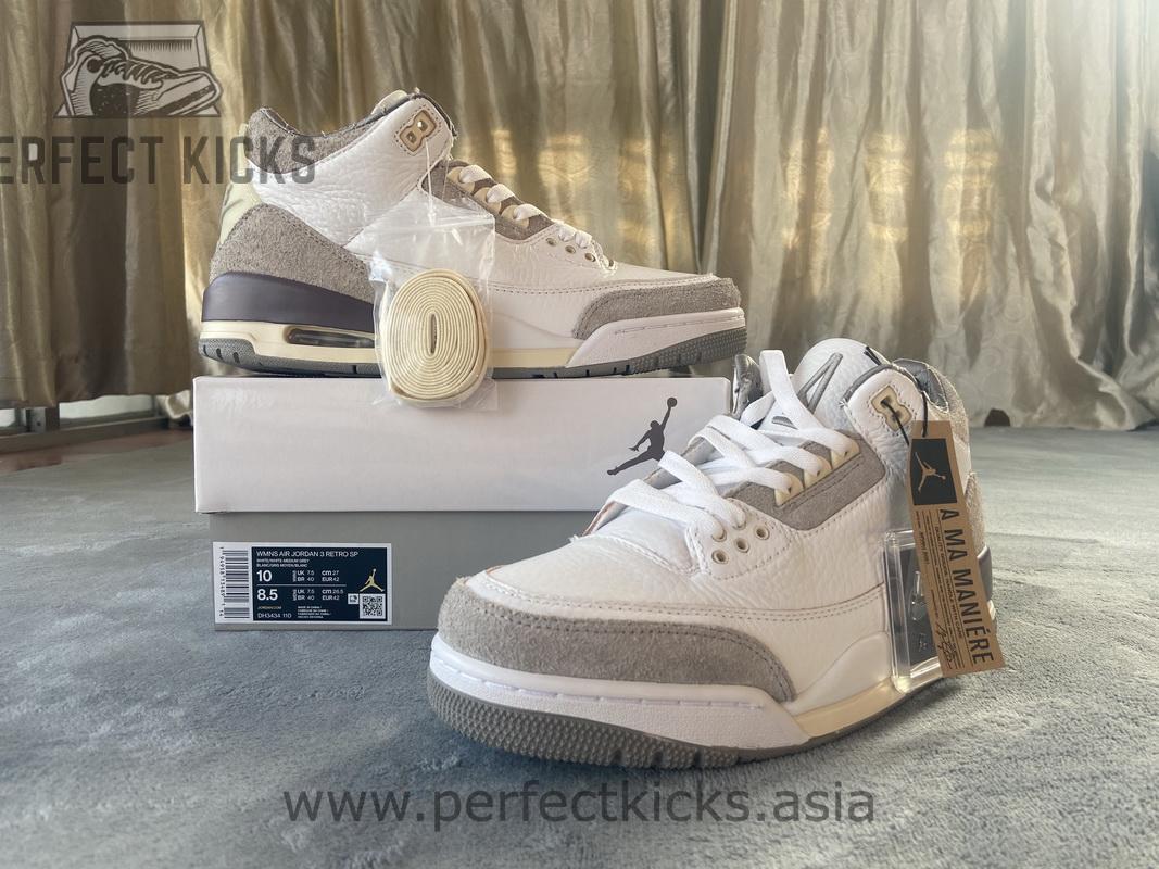 A Ma Maniere x Air Jordan 3 Retro SP Medium Grey - Image 2