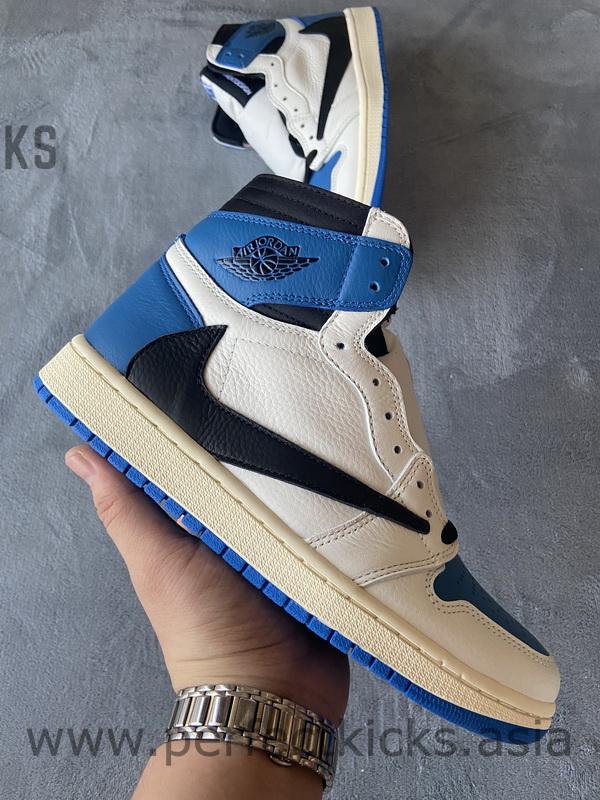 Fragment x Travis Scott x Air Jordan 1 High OG Military - Image 5