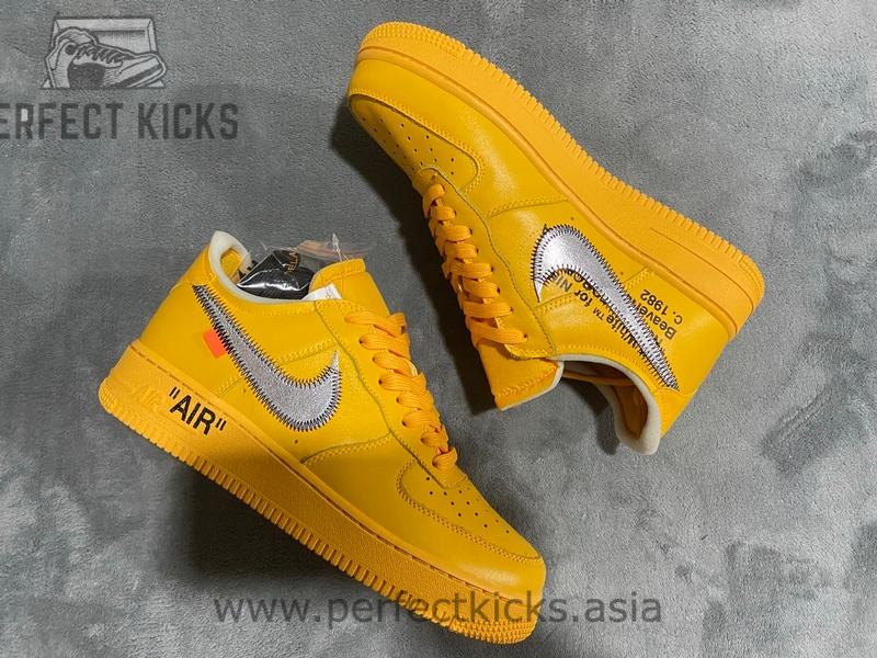 Off-White x Nike Air Force 1 Low University Gold - Image 5