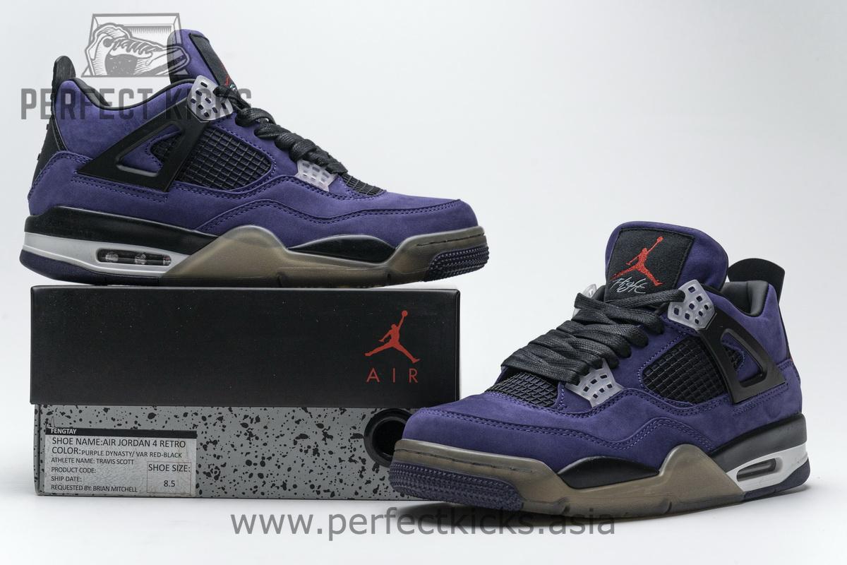 AJ4-766302 Travis Scott x Air Jordan 4 Retro Purple - Image 3
