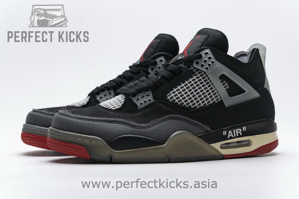CV9388-001 OFF White x Air Jordan 4 Bred - Image 6