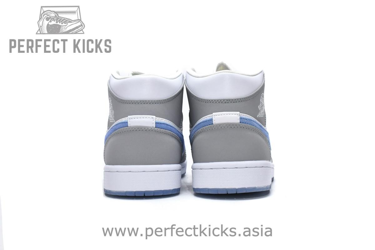 BQ6472-105 Air Jordan 1 Mid Wolf Grey Aluminum - Image 6